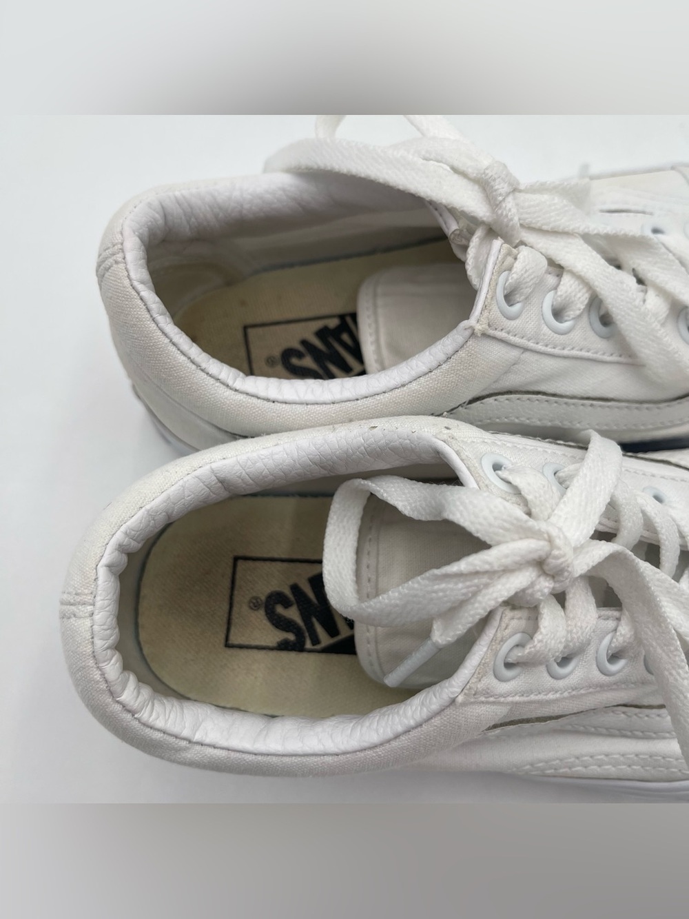 VANS Old Skool Platform White Shoes Women’s Size 7 Unisex Skate Sneakers Casual - Picture 8 of 13